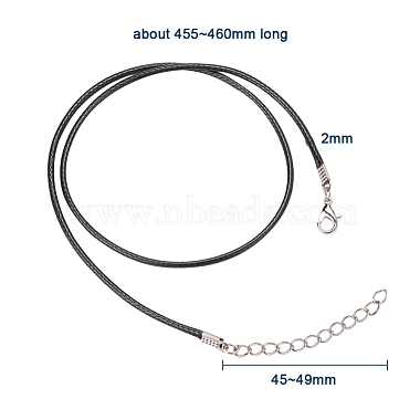 Вощеный шнур ожерелье материалы(X-NCOR-T001-01)-4
