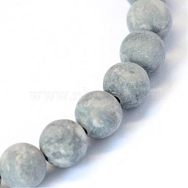 Frosted Natural Picasso Stone/Picasso Jasper Beads Strands(G-E334-8mm-24)-2