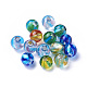 Perles vernissées de feuille en argent manuelles(FOIL-L017-003)-1
