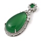 Dyed Natural Green Chalcedony Pendants(G-S001-02P)-3