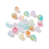 Glass Imitation Jade Beads, Round, Mixed Color, 10x9.5mm, Hole: 1.5mm, about 766pcs/1000g(GLAA-P029-03B)