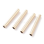 Brass Tube Beads, Long-Lasting Plated, Tube, Real 24K Gold Plated, 20x2.5mm, Hole: 2mm(KK-Y003-73G-G)