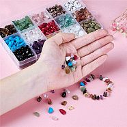 Mixed Natural & Synthetic Gemstone Beads, Chip, Mixed Stone, 5~8x5~8mm, Hole: 1mm(G-X0003-B)