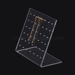 Acrylic Earring Stands Displays, L-shaped, Clear, 4.7x9.5x8.4cm(EDIS-F005-06)
