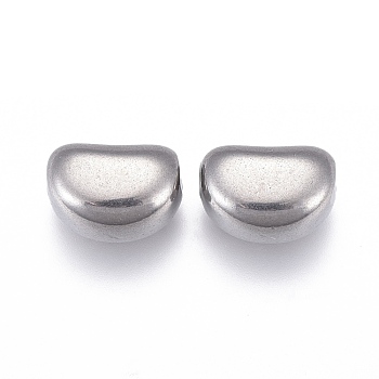 304 Stainless Steel Beads, Heart, Stainless Steel Color, 8x5.5x5mm, Hole: 1.6mm