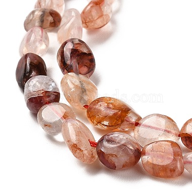 Natural Hematoid Quartz/Ferruginous Quartz  Beads Strands(G-B047-01A-02)-4