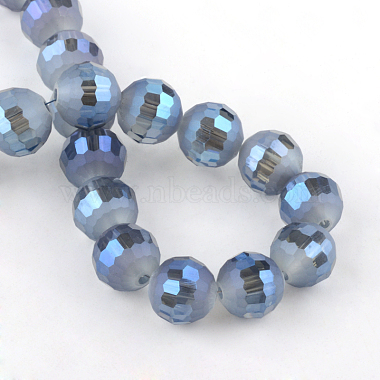 Faceted(96 Facets) Round Electroplate Glass Bead Strands(X-EGLA-S130-10mm-02)-3