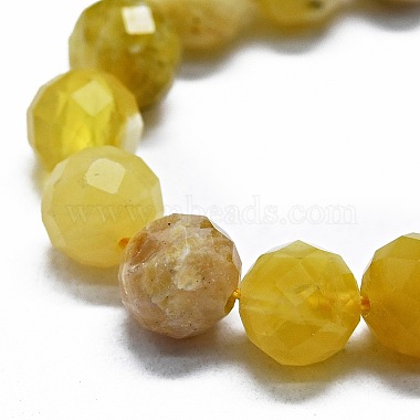 Chapelets de perles en opale jaune naturelle(G-G927-26)-3