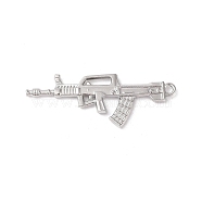 Tibetan style Alloy Pendants, Gun Charm, Platinum, 26.5x67x4mm, Hole: 3mm(FIND-M021-20P)