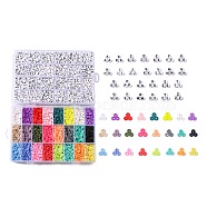 DIY Beads Jewelry Kits, Including Disc/Flat Round Handmade Polymer Clay Beads, Acrylic Beads, Mixed Color, 6x1mm, Hole: 2mm, 240g(DIY-JQ0001-08-6mm)