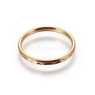 304 Stainless Steel Finger Rings, Golden, Size 6, 16mm(RJEW-O032-01G-16mm)