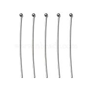 304 Stainless Steel Ball Head Pins, Stainless Steel Color, 35x0.7mm, 21 Gauge, Head: 1.9mm(X-STAS-M010-35mm-01)