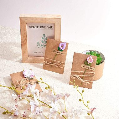 Kraft Paper Greeting Cards and Kraft Paper Envelopes Sets(DIY-NB0002-08)-5