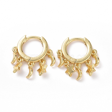 Brass Huggie Hoop Earrings(EJEW-K083-44G)-2