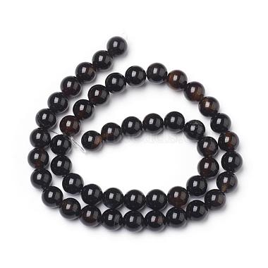 Chapelets de perles perles en agate noire naturelle(X-G-L555-04-8mm)-4