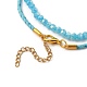 Glass Stretch Beaded Bracelets & Cotton Braided Cord Bracelet Sets(BJEW-JB05401-02)-3
