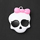 Skull with Bowknot Resin Pendants(FIND-B012-08)-2