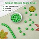 100Pcs Silicone Beads Round Rubber Bead 15MM Loose Spacer Beads for DIY Supplies Jewelry Keychain Making(JX460A)-2