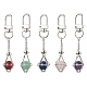 304 Stainless Steel Chain Pouch Natural Gemstone Pendant Decorations(HJEW-JM01889-01)-1
