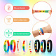 20Pcs 8 Style Rainbow Color Pride Silicone Heart Cord Bracelets Set for Men Women(BJEW-TA0001-06)-2