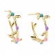 Colorful Enamel Branch Wrap Stud Earrings(EJEW-I265-02G)-1