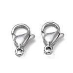 304 Stainless Steel Lobster Claw Clasps, Stainless Steel Color, 11x7x3.5mm, Hole: 1.4mm, about 58pcs/bag(SA-CBAF1D5-25P-A)