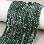 Gradient Color Natural Jadeite Beads Strands, Round, Faceted, 2~2.5mm, Hole: 0.5mm, about 191pcs/strand, 15.43''(39.2cm)(G-B175-D17-2mm)