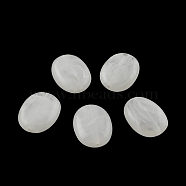 Oval Imitation Gemstone Acrylic Beads, White, 19x15x7mm, Hole: 2mm, about 330pcs/500g(OACR-R047-34)