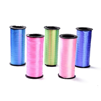 (Defective Closeout Sale:Defective Spool)Balloons Ribbon, Curling Ribbon, for Party Decoration, Mixed Color, 5x0.1mm, about 100yards/roll(91.44m/roll)