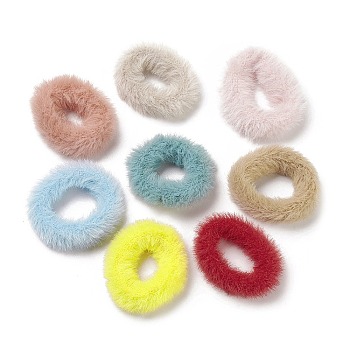 Faux Mink Fur Elastic Hair Ties, Hair Accessories for Girl Ponytail Holder, Mixed Color, 12.5mm, Inner Diameter: 28mm