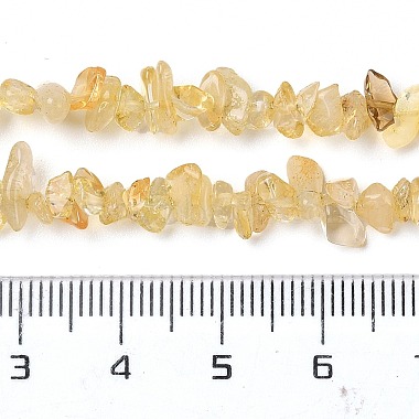 Natural Citrine Chip Beads Strands(G-D093-A03)-5