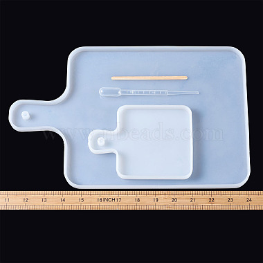 Moules en silicone pour assiette plate à poignée rectangle bricolage(DIY-TA0008-79)-7