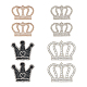 8Pcs 4 Style Crown Shape with Heart Hotfix Rhinestone(DIY-FG0004-26)-1
