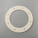 Unfinished Wooden Wreath Ring with Pre-Cut Holes for Crafts, Home Decor, Wall Door Hanging Wreaths, Floral Hoop Garland, BurlyWood, 300x2.5mm, Hole: 7mm, Inner Diameter: 200mm(WOOD-WH0030-41A)