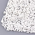 Handmade Polymer Clay Sprinkle Beads, Fake Food Craft, No Hole, Column, White, 2~6x1.5mm(CLAY-T015-22L)