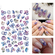 Nail Art Stickers, For Nail Tips Decorations,  Hydrangea Pattern, Colorful, 125x70mm(X-MRMJ-R066-10A)