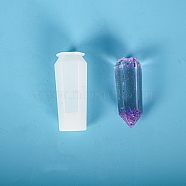 Pendulum Crystal Silicone Molds, Quartz Crystals Pendants Molds, For UV Resin, Epoxy Resin Jewelry Making, White, 2.1x1.9x5.7cm,  Inner Diameter: 1x1.1cm(DIY-P010-12)