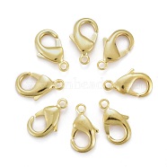 Brass Lobster Claw Clasps, Parrot Trigger Clasps, Nickel Free, Golden, about 15mm long, 8mm wide, 3mm thick, hole: 2mm(X-KK-903-G-NF)