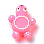 Silicone Focal Beads, Turtle, Pearl Pink, 29x22x8mm, Hole: 3mm(SIL-C001-01E)