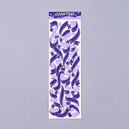 Decorative Labels Stickers, DIY Handmade Scrapbook Photo Albums, Purple, 165x50x0.5mm, Pattern: 6~72mm(DIY-L037-C02)