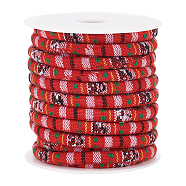 10M Ethnic Style Nylon Braided String, with Spool, Red, 7mm, about 10.94 Yards(10m)/Roll(NWIR-BC0001-02B)