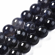 Natural Iolite/Cordierite/Dichroite Beads Strands, Round, 8mm, Hole: 1mm, about 46pcs/strand, 15.35 inch(39cm)(G-S376-005B)