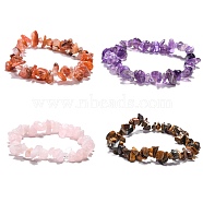 Natural & Synthetic Mixed Stone Chips Stretch Bracelets, Inner Diameter: 2-1/8~2-1/4 inch(5.3~5.6cm)(BJEW-JB01308)