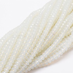 Opalite Beads Strands, Rondelle, Faceted, 4x2~3mm, Hole:1mm, about 115pcs/strand, 14 inch(G-E316-2x4mm-27)