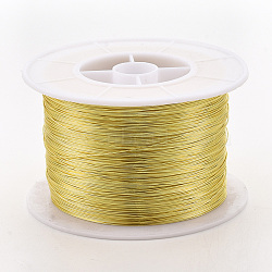 Round Copper Jewelry Wire, Long-Lasting Plated, Golden, 28 Gauge, 0.3mm, about 2624.67 Feet(800m)/500g(CWIR-S003-0.3mm-02G)