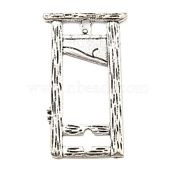 Plated Alloy Big Pendants, Guillotine, Antique Silver, 50.5x29x2mm, Hole: 2.2mm(PALLOY-D020-10AS)