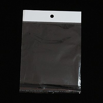 Cellophane Bags, White, 27x13cm, Unilateral Thickness: 0.03mm, Inner Measure: 23.1x13cm, Hole: 8mm