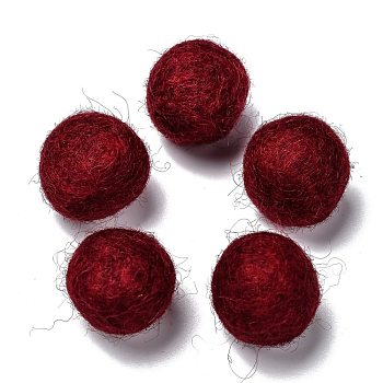 Wool Felt Balls, Dark Red, 18~22mm