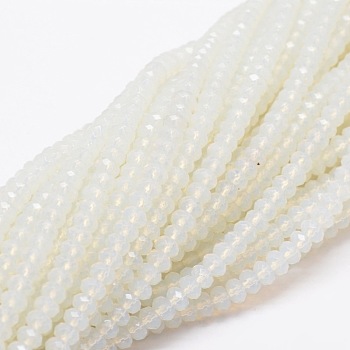 Opalite Beads Strands, Rondelle, Faceted, 4x2~3mm, Hole:1mm, about 115pcs/strand, 14 inch