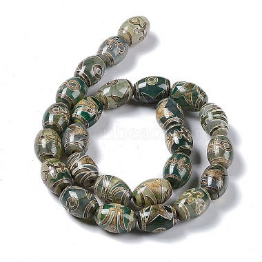 Tibetan Style dZi Beads Strands(TDZI-E005-01L)-4